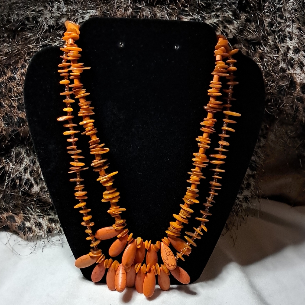 Double Strand Gemstone Necklace 1970s